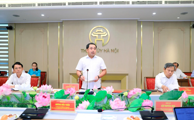 Bí thư Thành ủy Hà Nội Trần Đức Thắng, Trưởng Ban Chỉ đạo Thành ủy về phòng, chống tham nhũng, lãng phí, tiêu cực chủ trì phiên họp Ban Chỉ đạo. Ảnh: Quang Thái
Bí thư Thành ủy Hà Nội Trần Đức Thắng, Trưởng Ban Chỉ đạo Thành ủy về phòng, chống tham nhũng, lãng phí, tiêu cực chủ trì phiên họp Ban Chỉ đạo. Ảnh: Quang Thái