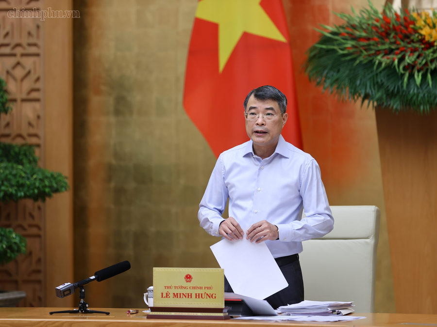Thủ tướng Lê Minh Hưng nhấn mạnh định hướng, nhiệm vụ, giải pháp trong tháng 9 và thời gian còn lại của năm 2026 tại phiên họp Chính phủ tháng 8. - Ảnh: VGP