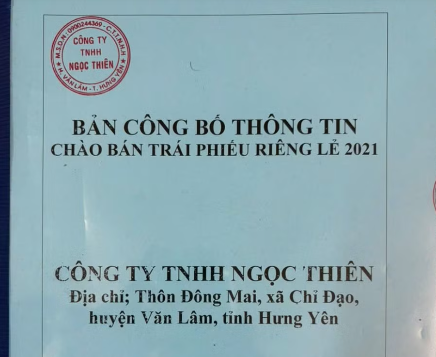 Công an Hưng Yên thông báo tìm nhà đầu tư mua trái phiếu Ngọc Thiên. Ảnh: Công an tỉnh Hưng Yên