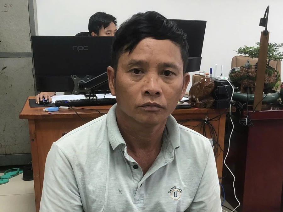 Trần Ngọc Danh tại cơ quan điều tra. Ảnh: C04.