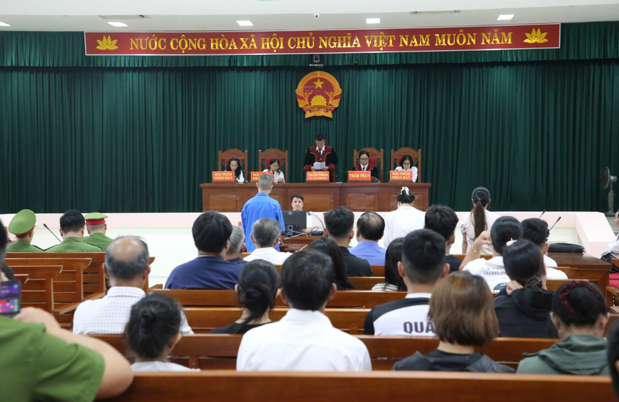 Phiên tòa xét xử bị cáo Nguyễn Ngọc Đạo (Ảnh: Nhật Anh).