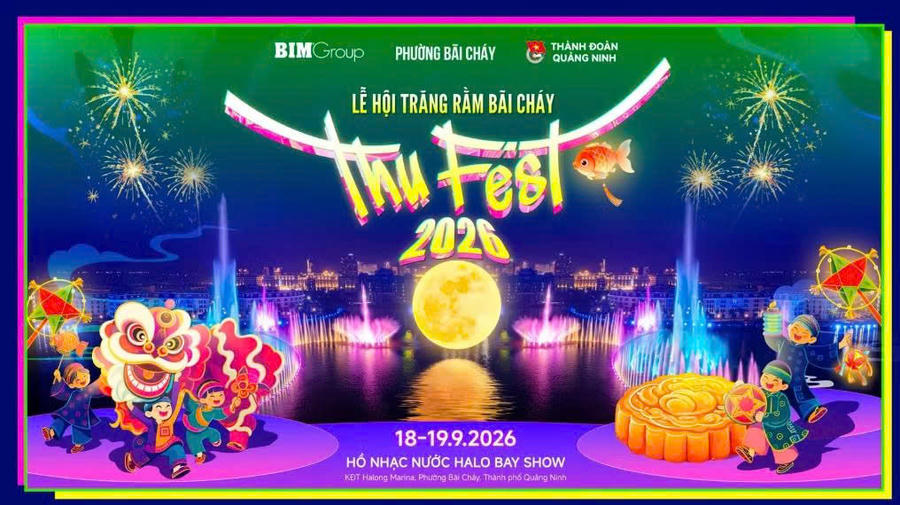 Lễ hội Trăng rằm - Thu Fest 2026 diễn ra trong 2 ngày 18 - 19/9 tại Khu đô thị Halong Marina, phường Bãi Cháy.