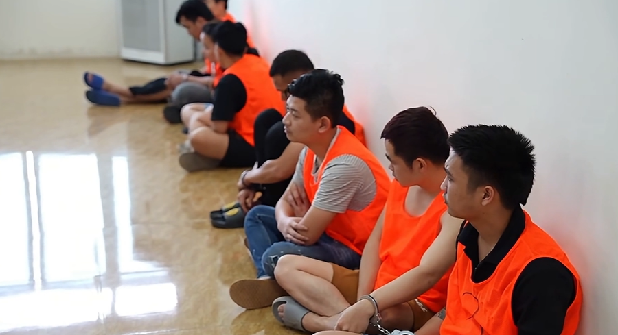 Các đối tượng (Ảnh: Cắt từ clip của Bộ Công an)