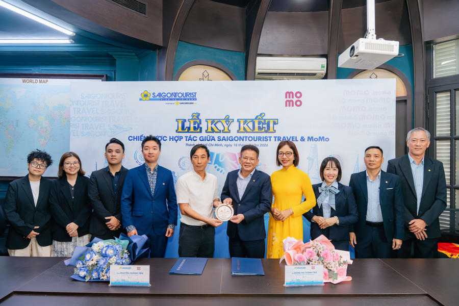 MoMo và Saigontourist Travel hợp tác kết nối dịch vụ du lịch với nền tảng công nghệ và thanh toán số. (Ảnh trong bài: MoMo) MoMo và Saigontourist Travel hợp tác kết nối dịch vụ du lịch với nền tảng công nghệ và thanh toán số. (Ảnh trong bài: MoMo)