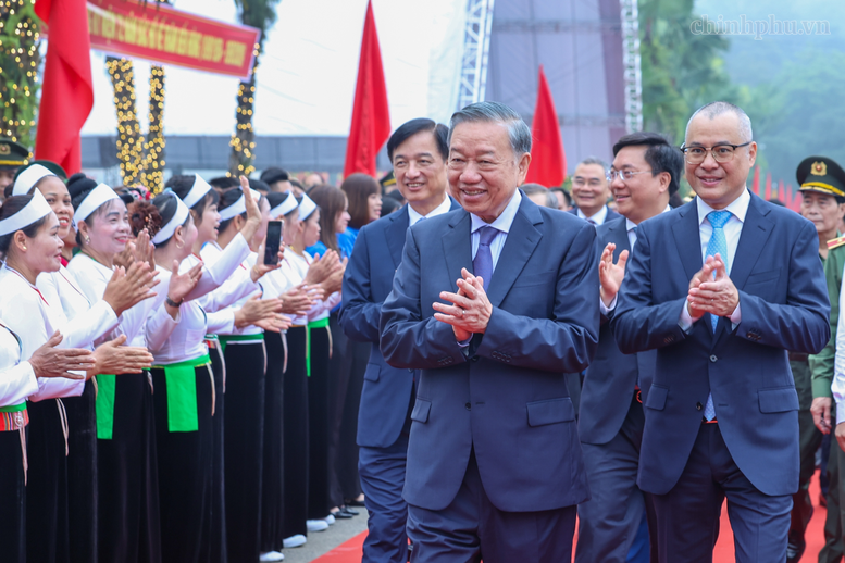 Tổng Bí thư, Chủ tịch nước Tô Lâm đến dự Lễ Kỷ niệm - Ảnh: chinhphu.vn/Nhật Bắc