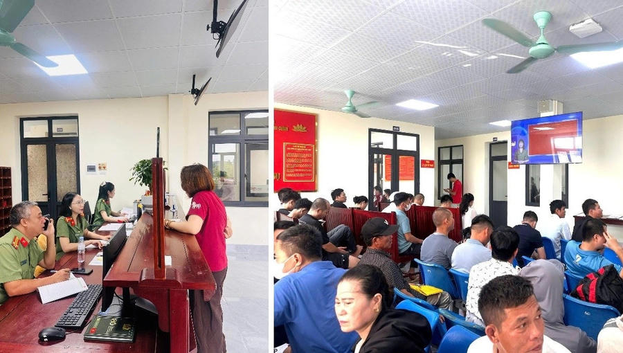 Hướng dẫn công dân TTHC cấp Phiếu LLTP tại Bộ phận một cửa tập trung Công an tỉnh Nghệ An.