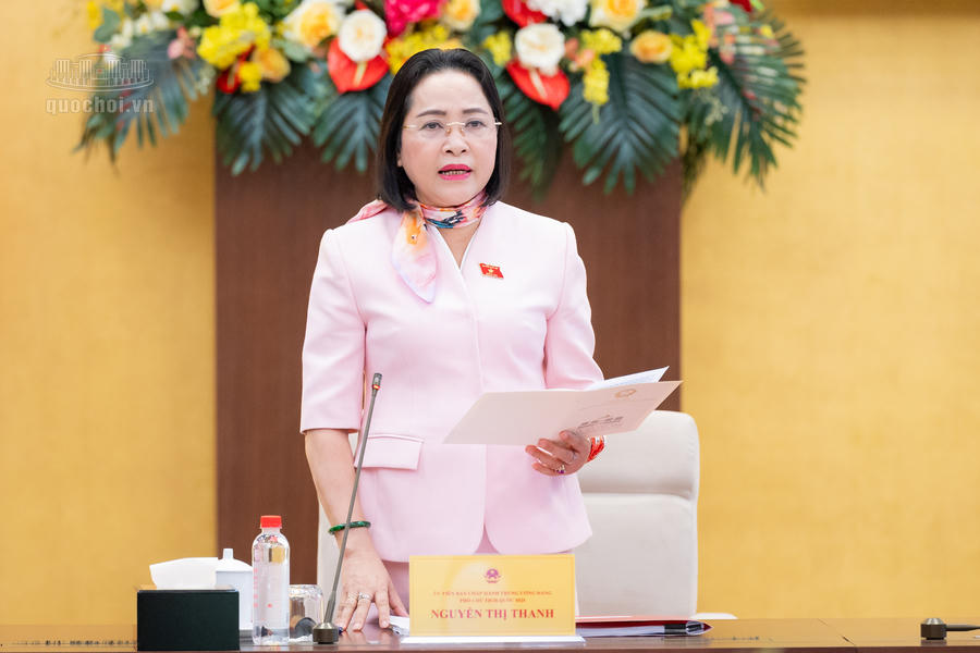 Phó Chủ tịch Quốc hội Nguyễn Thị Thanh phát biểu chỉ đạo. Ảnh: quochoi.vn