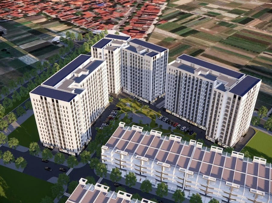 Phối cảnh dự án Khu nhà ở Minh Đức, xã Mê Linh, TP Hà Nội. (Ảnh: Nhà đẹp Thủ đô)