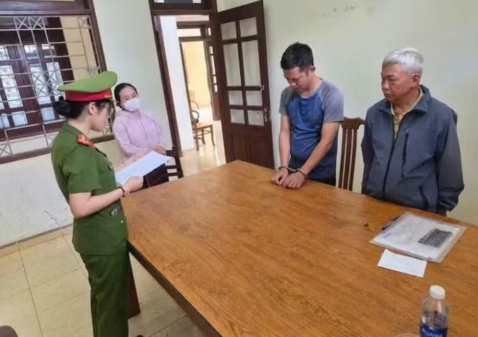 Đối tượng Trần Vĩnh Nguyên khi bị khởi tố, bắt giam.