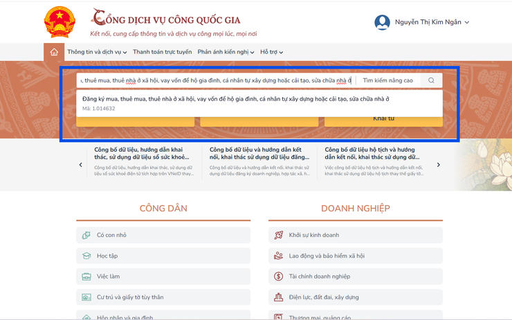 Công dân Lựa chọn đúng thủ tục hành chính.
