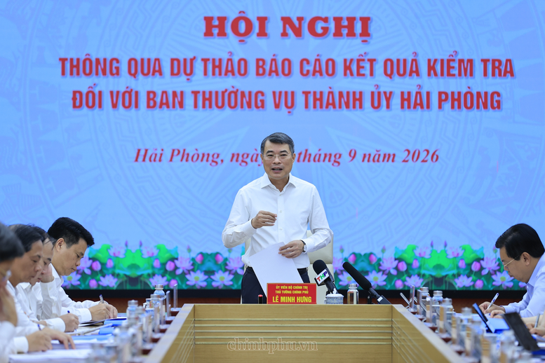 Thủ tướng Chính phủ đề nghị Ban Thường vụ Thành ủy Hải Phòng tập trung chỉ đạo một số nội dung trong những tháng cuối năm để phấn đấu cao nhất đạt mục tiêu đã đề ra - Ảnh: chinhphu.vn/Nhật Bắc