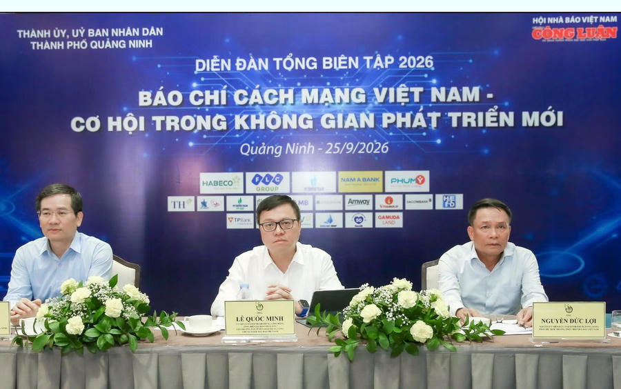 Diễn đàn Tổng Biên tập lần thứ 8 - năm 2026 diễn ra tại Quảng Ninh với chủ đề “Báo chí Cách mạng Việt Nam - Cơ hội trong không gian phát triển mới”. (Ảnh: Công Hoan)