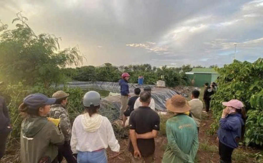 Hồ bạt - nơi 2 nữ sinh bị đuối nước tử vong. Ảnh: Báo Gia Lai