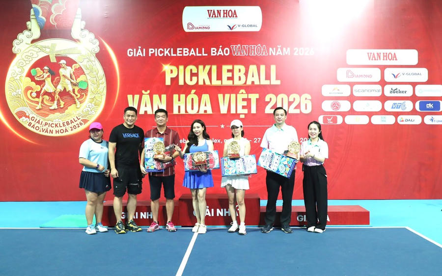 Vinh danh những cặp đôi xuất sắc tại Giải Pickleball Báo Văn Hóa – “Pickleball Văn hóa Việt 2026”  - ảnh 8