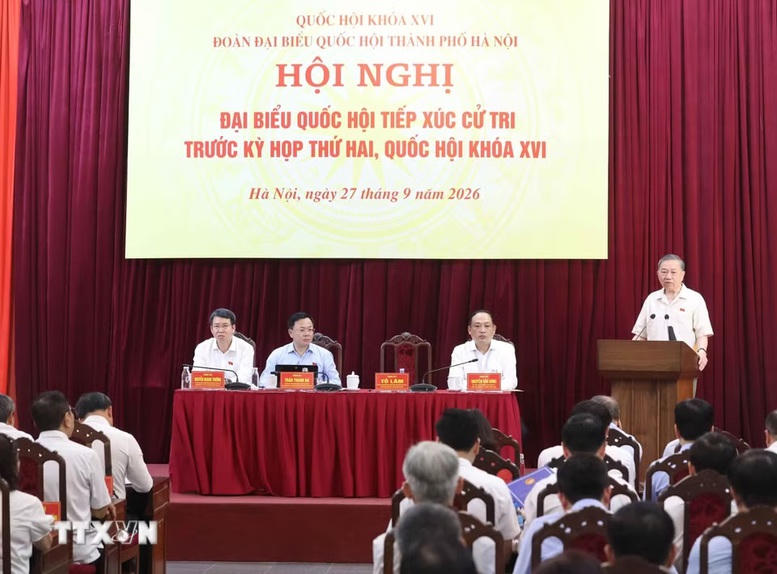 Tổng B&iacute; thư, Chủ tịch nước T&ocirc; L&acirc;m ph&aacute;t biểu - Ảnh: TTXVN