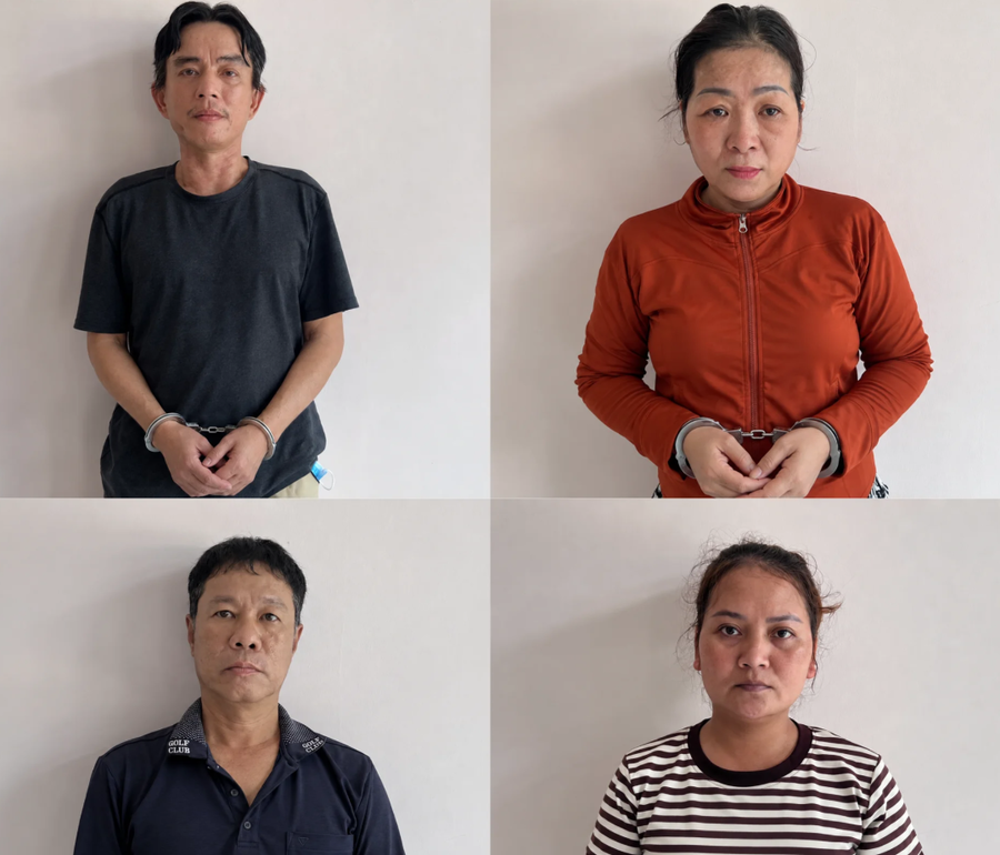 4 đối tượng liên quan đến vụ án. Ảnh: CACC