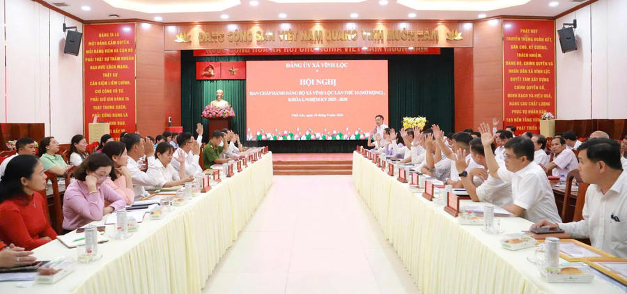 Quang cảnh Hội nghị - (Ảnh: xã Vĩnh Lộc)