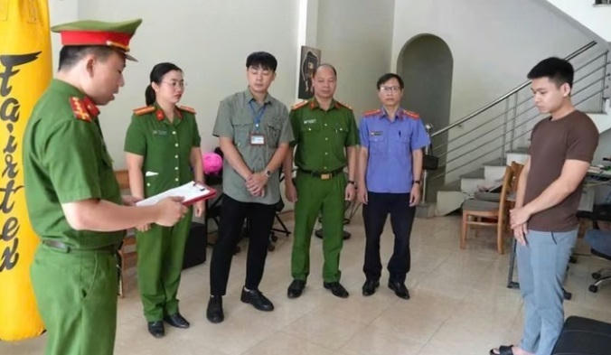 Ngô Bá Mạnh khi bị khởi tố, điều tra.