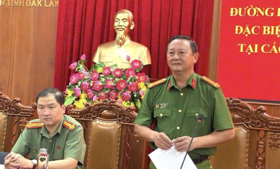 Đại tá Võ Duy Tuấn, Phó Giám đốc Công an tỉnh Đắk Lắk. 