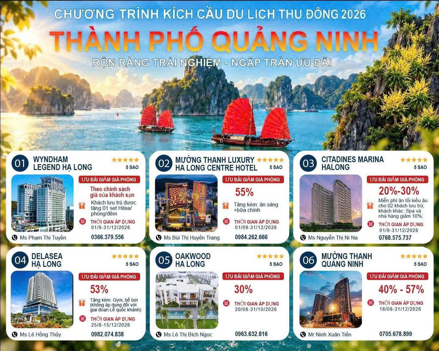 Các cơ sở lưu trú triển khai mạnh mẽ chương trình kích cầu du lịch.