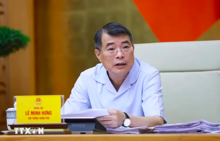 Thủ tướng Lê Minh Hưng phát biểu tại Hội nghị. (Ảnh: TTXVN)