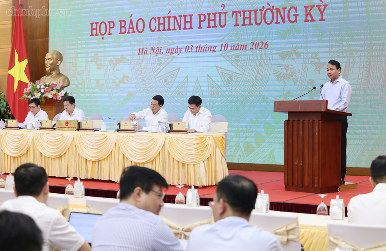 Bộ trưởng, Chủ nhiệm Văn phòng Chính phủ Đặng Xuân Phong, Người phát ngôn của Chính phủ, chủ trì buổi họp báo Chính phủ thường kỳ tháng 9/2026 - Ảnh: chinhphu.vn/Nhật Bắc