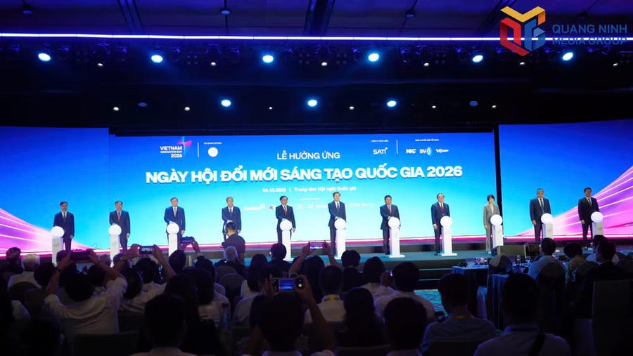 Các đại biểu thực hiện nghi thức hưởng ứng Ngày hội Đổi mới sáng tạo quốc gia năm 2026. Các đại biểu thực hiện nghi thức hưởng ứng Ngày hội Đổi mới sáng tạo quốc gia năm 2026.