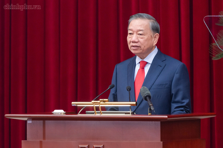 Tổng Bí thư, Chủ tịch nước Tô Lâm phát biểu khai mạc Hội nghị - Ảnh: chinhphu.vn/Nhật Bắc
