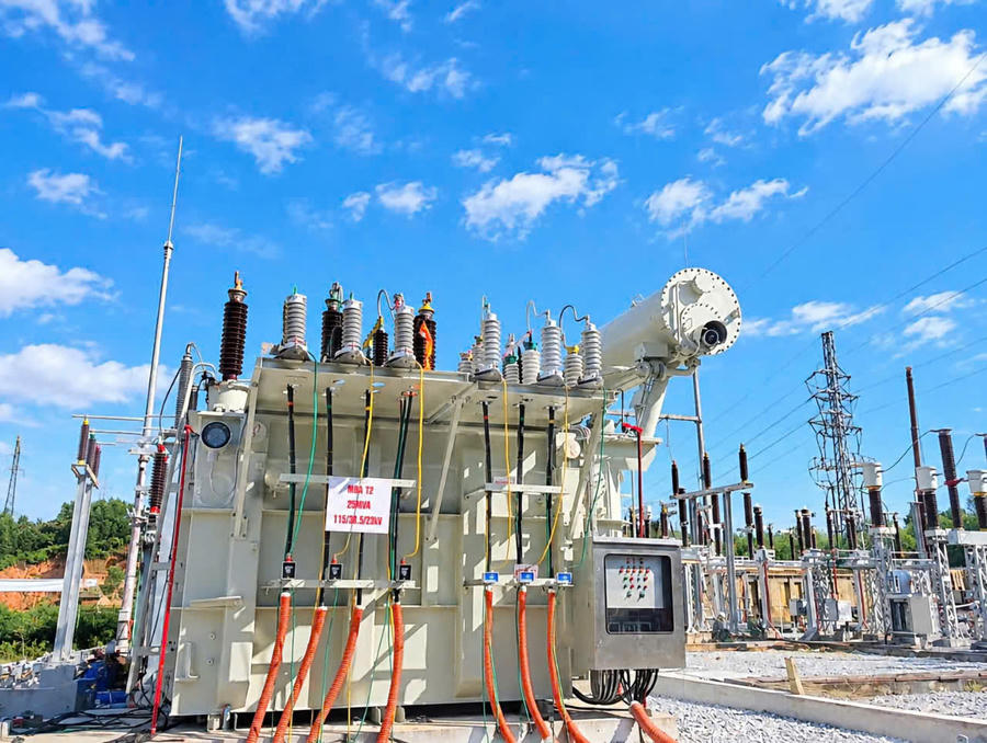 Hoàn thành nghiệm thu đóng điện dự án Lắp đặt MBA T2 TBA 110Kv Hương Khê, Hà Tĩnh.
