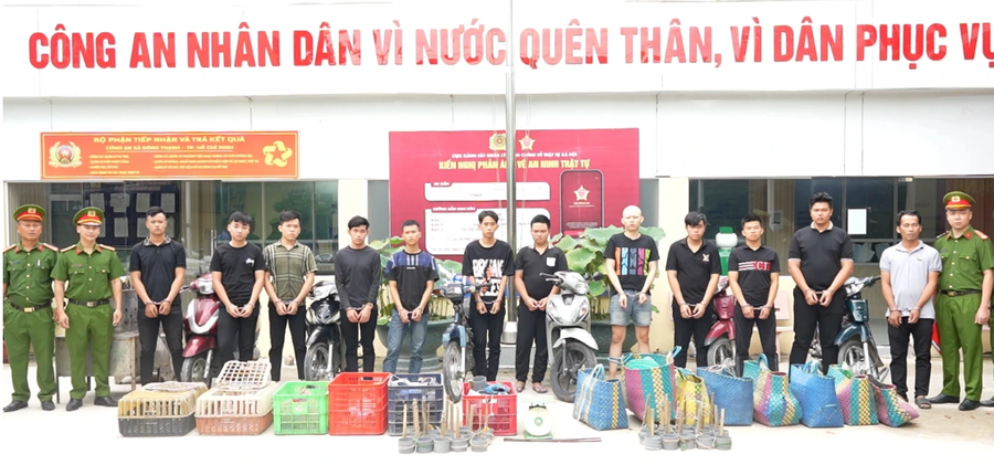 Các đối tượng bị bắt (Ảnh: Công an cung cấp)