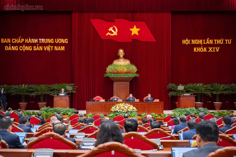 Khai mạc Hội nghị lần thứ Tư, Ban Chấp hành Trung ương Đảng khóa XIV - Ảnh: chinhphu.vn/Nhật Bắc
