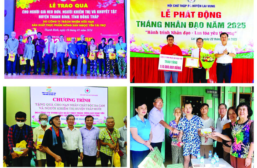 Song song với hoạt động sản xuất, kinh doanh, ông còn tích cực tham gia các hoạt động xã hội, từ thiện, nhân đạo, một trong những điển hình tiêu biểu của tỉnh Đồng Tháp và hoạt động tình nguyện cấp quốc gia.