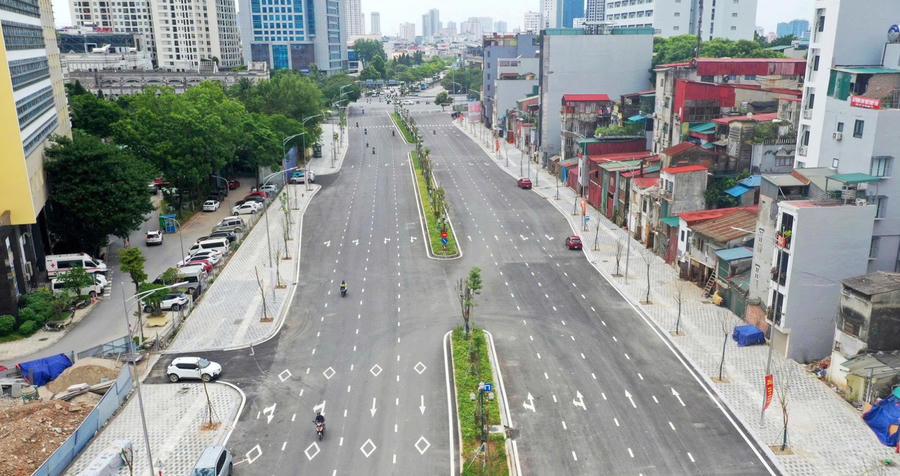 Đường Vành đai 1, đoạn Hoàng Cầu - Voi Phục. Ảnh: Hanoimoi