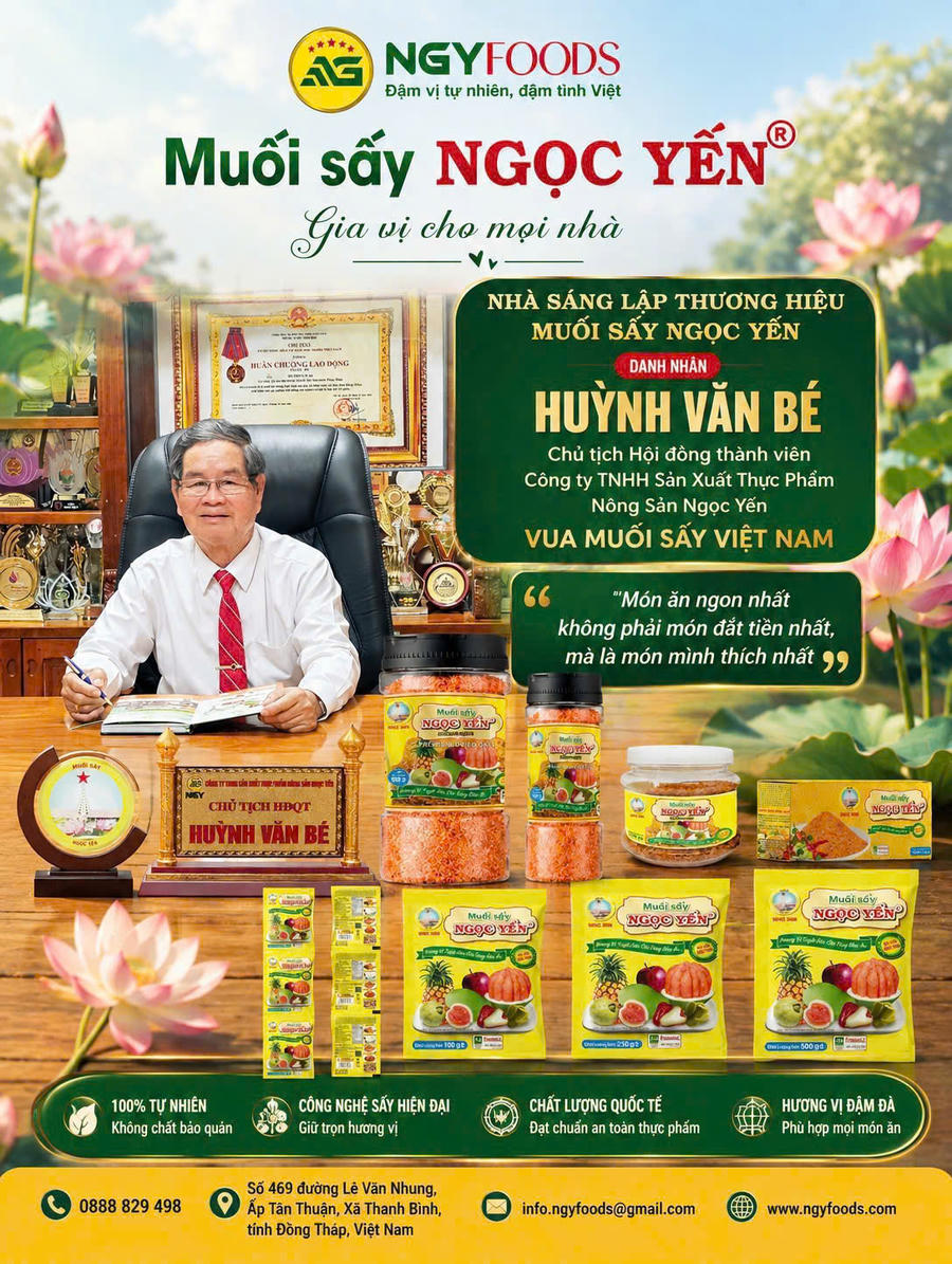 Máy sấy muối ớt ướt do ông Ba Bé tự nghiên cứu đã được chế tạo thành công, mở ra bước ngoặt quan trọng trong quá trình cải tiến sản xuất, nâng cao chất lượng và quy mô cung ứng thị trường.