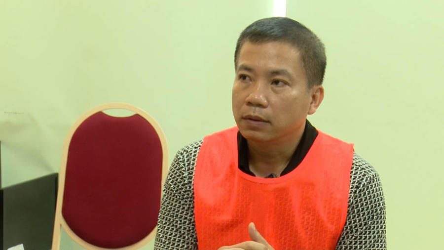 Đối tượng Vũ Ngọc Vinh. (Ảnh: Công an TP Hà Nội)