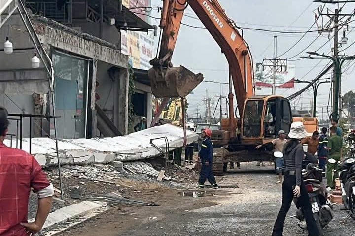 Hiện trường vụ tai nạn. Anh: DK