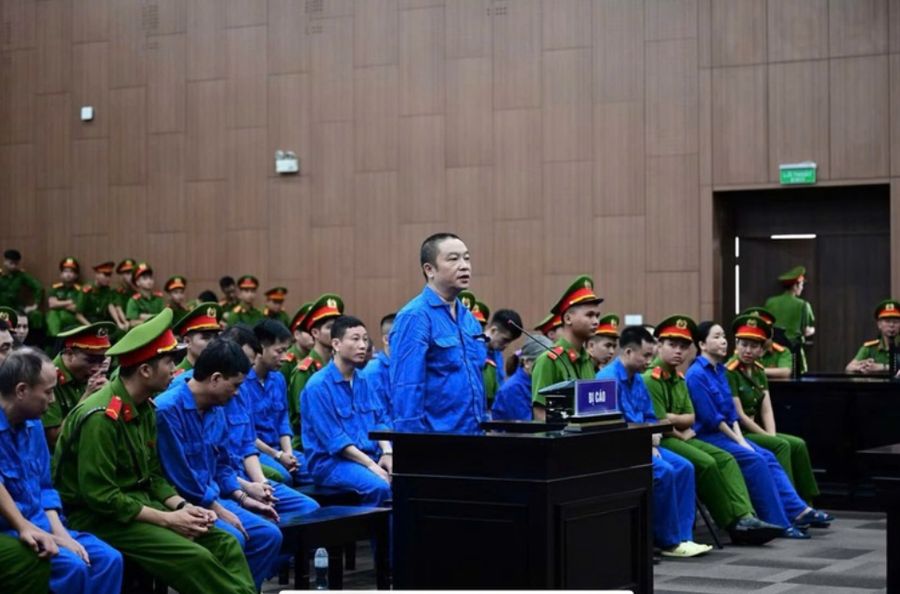 Các bị cáo tại phiên tòa - Ảnh: TAND thành phố Hà Nội
