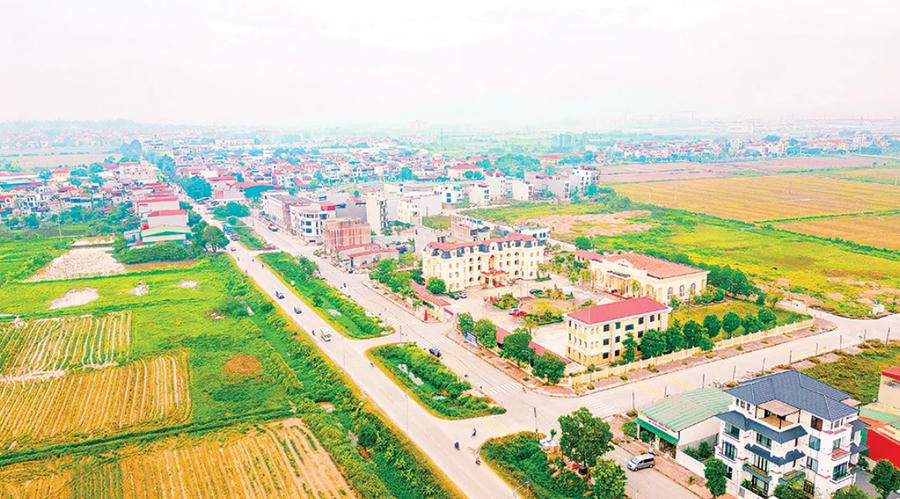 Khu vực Trung tâm xã Tân Chi, TP Bắc Ninh. (Ảnh: Báo Bắc Ninh)