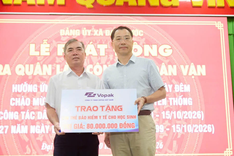 Hưởng ứng các phong trào thi đua yêu nước, xã Đại Phước (TP Đồng Nai) huy động tổng nguồn lực hơn 736 triệu đồng để thực hiện nhiều công trình, phần việc thiết thực, chăm lo đời sống người dân có hoàn cảnh khó khăn, góp phần lan tỏa tinh thần đoàn kết, chung sức xây dựng địa phương ngày càng văn minh, giàu đẹp.