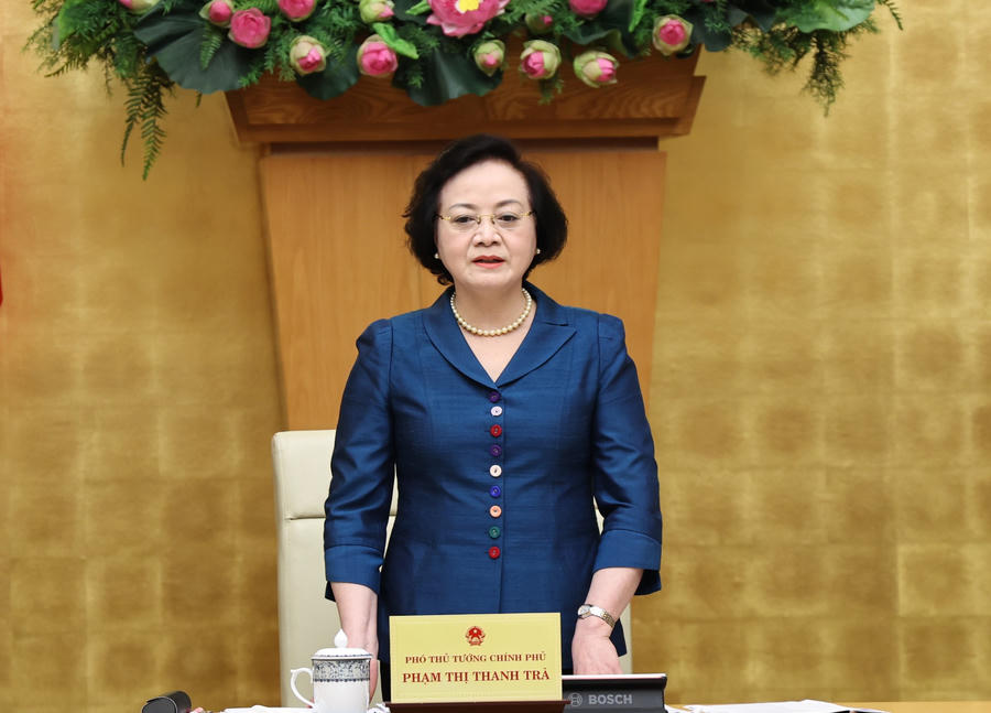 Phó Thủ tướng Chính phủ Phạm Thị Thanh Trà phát biểu kết luận hội nghị. Ảnh: VGP