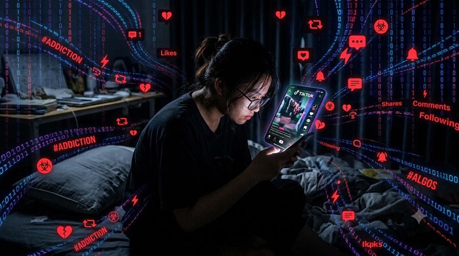 Nhiều học sinh, sinh viên "chìm đắm" trong các video ngắn. (Ảnh minh họa: Công an tỉnh Nghệ An) Nhiều học sinh, sinh viên "chìm đắm" trong các video ngắn. (Ảnh minh họa: Công an tỉnh Nghệ An)
