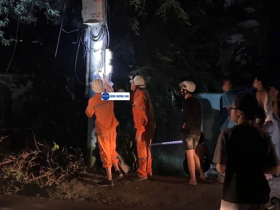Cơ quan chức năng kiểm tra hiện trường vụ việc. Ảnh: Bình Dương 24h
