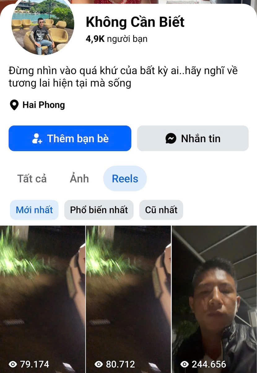 Các clip được Nhựt đăng tải trên mạng xã hội thu hút nhiều lượt tương tác, chia sẻ, tiềm ẩn phức tạp về ANTT - Ảnh Công an TP Đà Nẵng.
