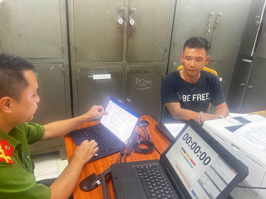 Đối tượng Đỗ Văn Cường khai nhận toàn bộ nội dung sự việc tại Cơ quan điều tra.