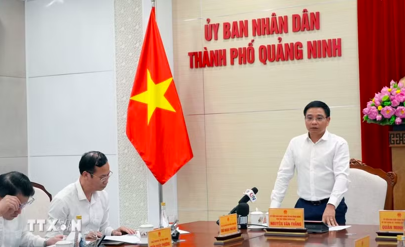 Phó Thủ tướng Chính phủ Nguyễn Văn Thắng phát biểu chỉ đạo. (Ảnh: Văn Đức/TTXVN)
