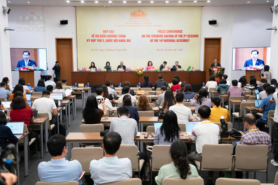 Quang cảnh Họp báo. (Ảnh: quochoi.vn)