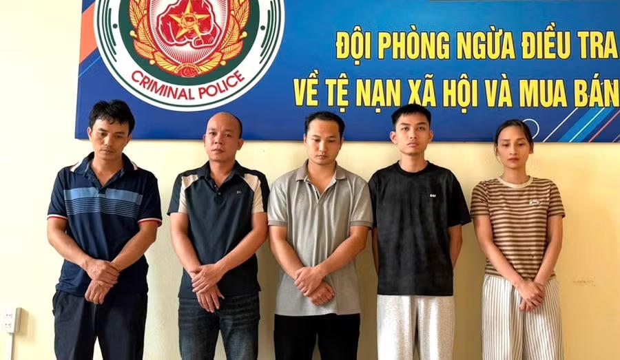 Các đối tượng tại Cơ quan điều tra.