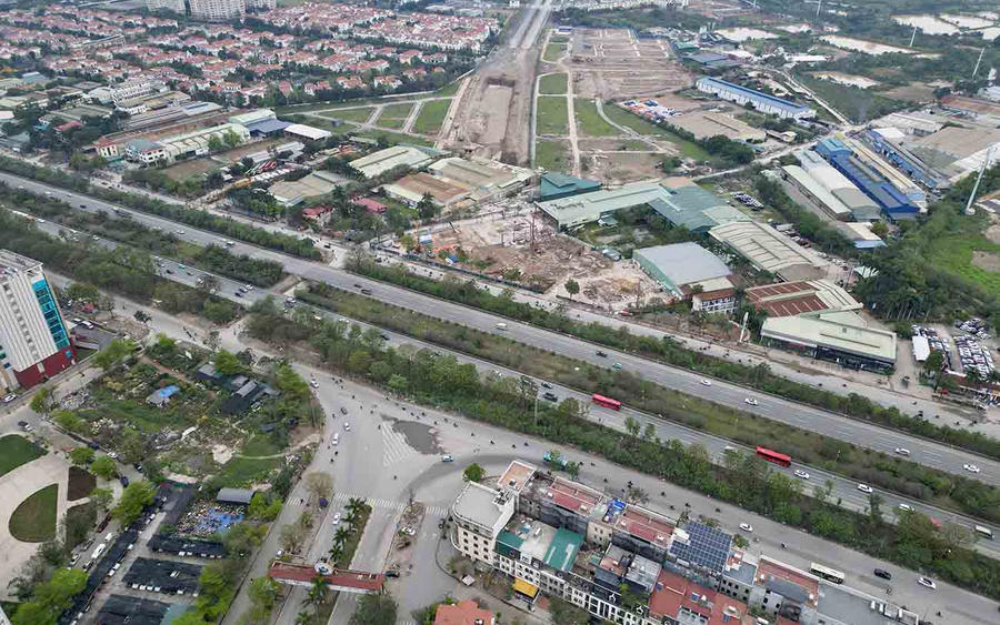 Hà Nội phân luồng giao thông trên Đại lộ Thăng Long để sửa chữa 4 cầu. (Ảnh: IT).