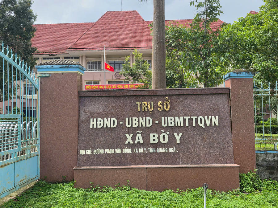 Trụ sở UBND xã Bờ Y, tỉnh Quảng Ngãi.