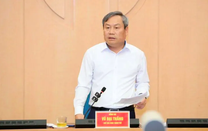 Chủ tịch UBND Thành phố Vũ Đại Thắng phát biểu kết luận cuộc họp. Chủ tịch UBND Thành phố Vũ Đại Thắng phát biểu kết luận cuộc họp.